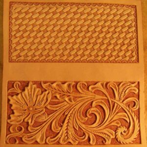 Floral Carved Checkbook Pattern by Jeff Mosby