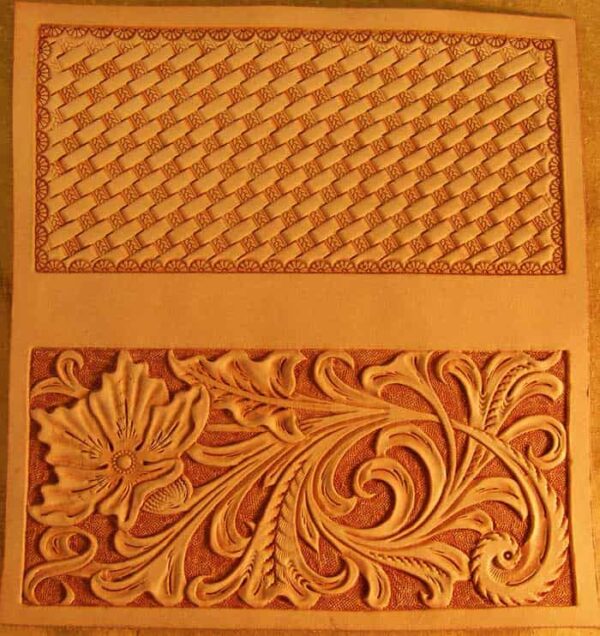 Floral Carved Checkbook Pattern by Jeff Mosby