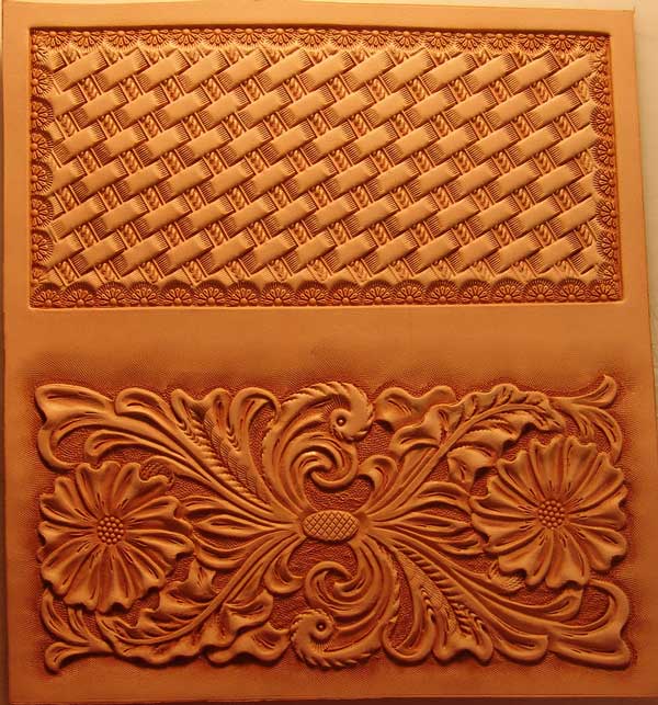 Floral Carved Checkbook Cover